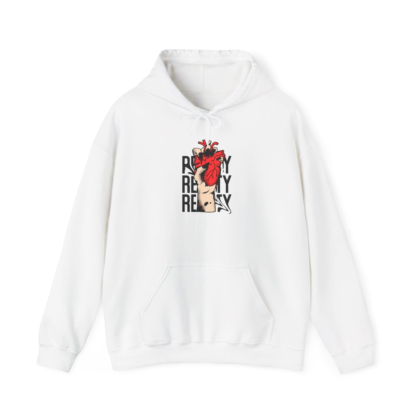 Reality-Themed Unisex Heavy Blend Hoodie for Daily Inspiration, Motivational Sweatshirt, Cozy Gift for Friends, Statement Apparel, [...]