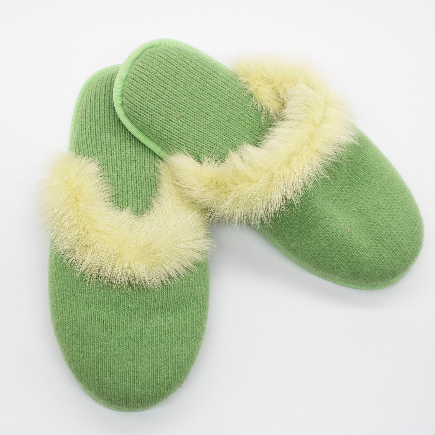 CASHMERE SLIPPERS WITH MINK TRIM-2
