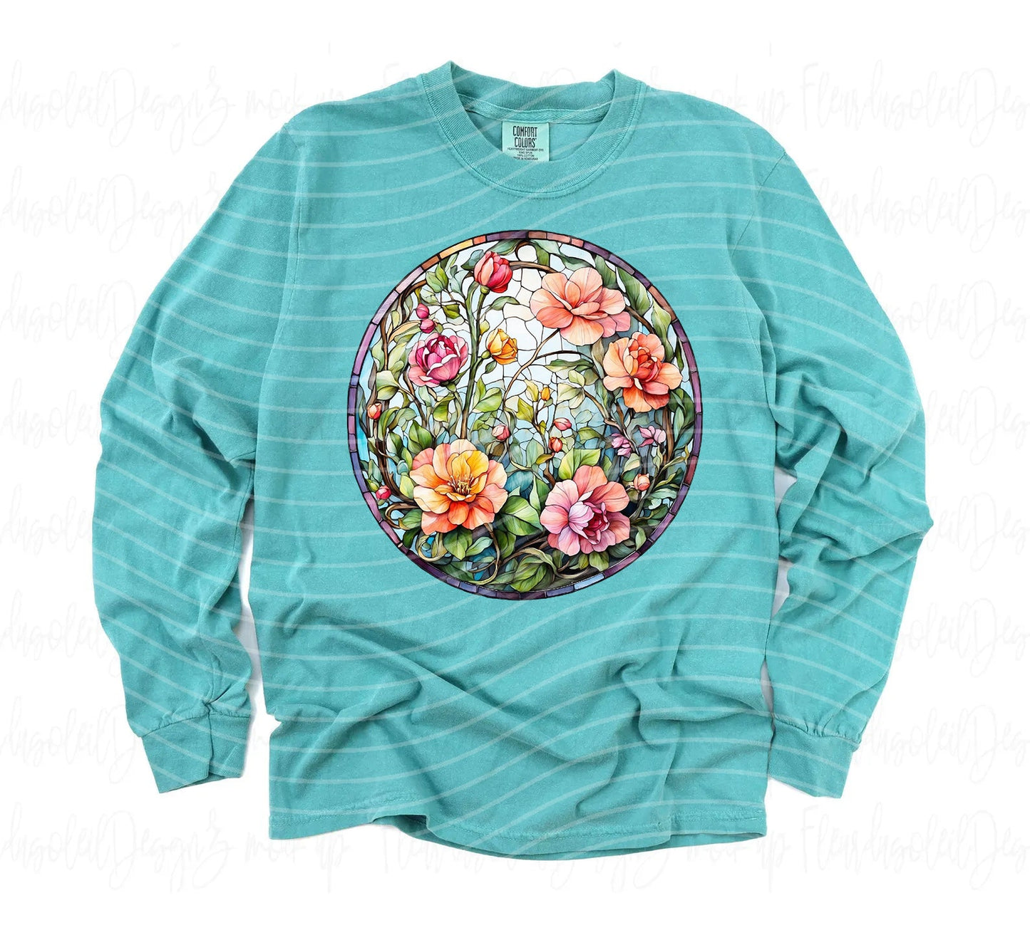Floral Stained Glass Graphic Tee
