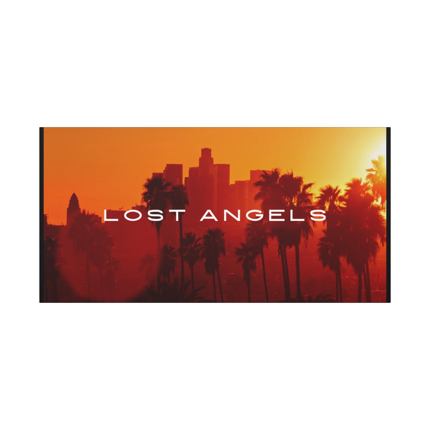 Lost Angels Wall Art Canvas | Sunset Cityscape Print, Home Decor, Gift for Art Lovers, Modern Living Room, California Vibe