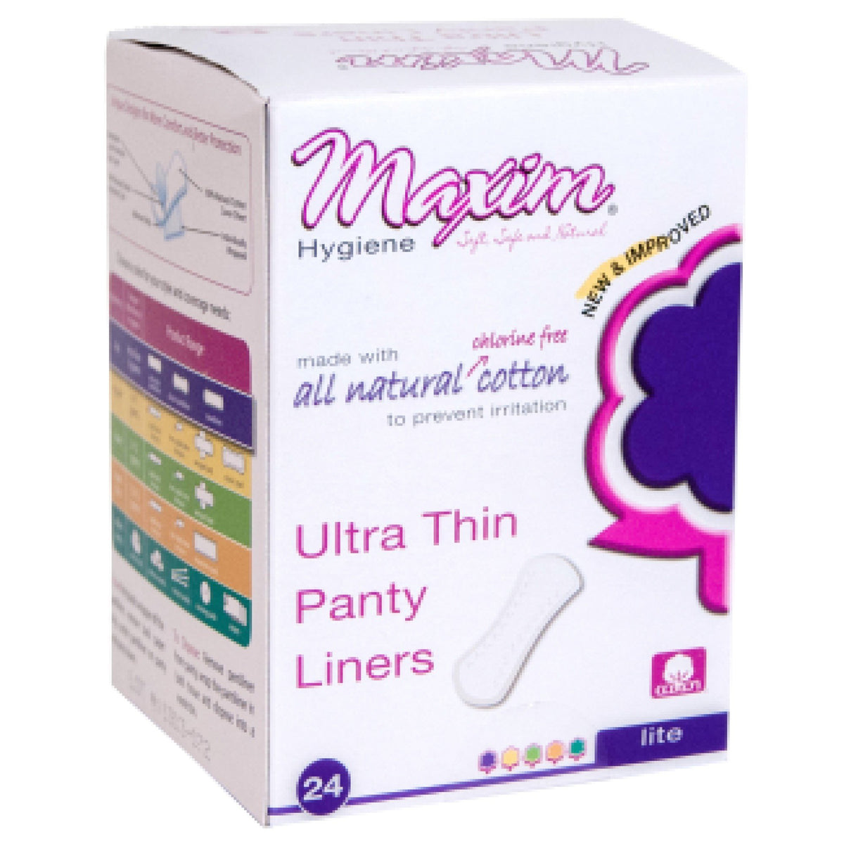 Maxim Hygiene Products Natural Cotton Ultra Thin Pantiliners – 24 Count