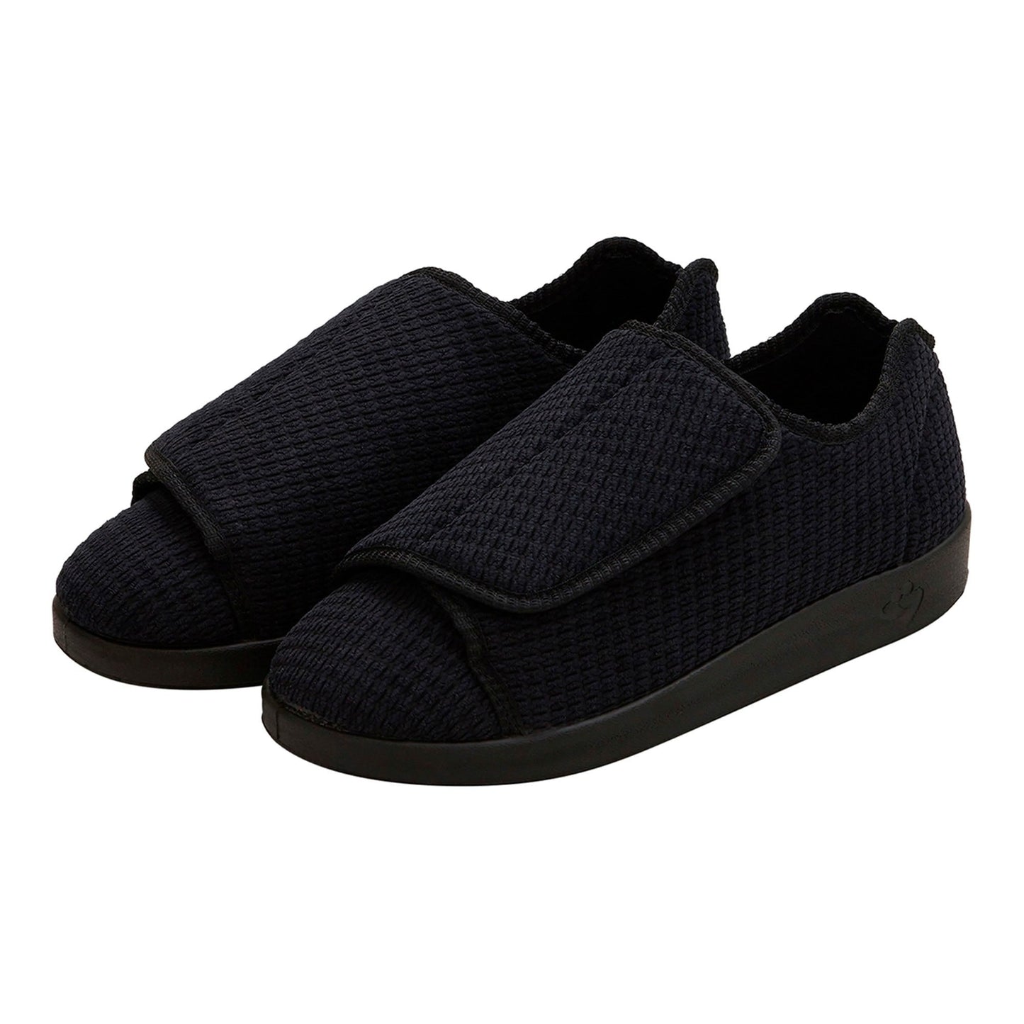 Silvert's Men’s Double-Extra Wide Slip-Resistant Slippers For Seniors 11 Black