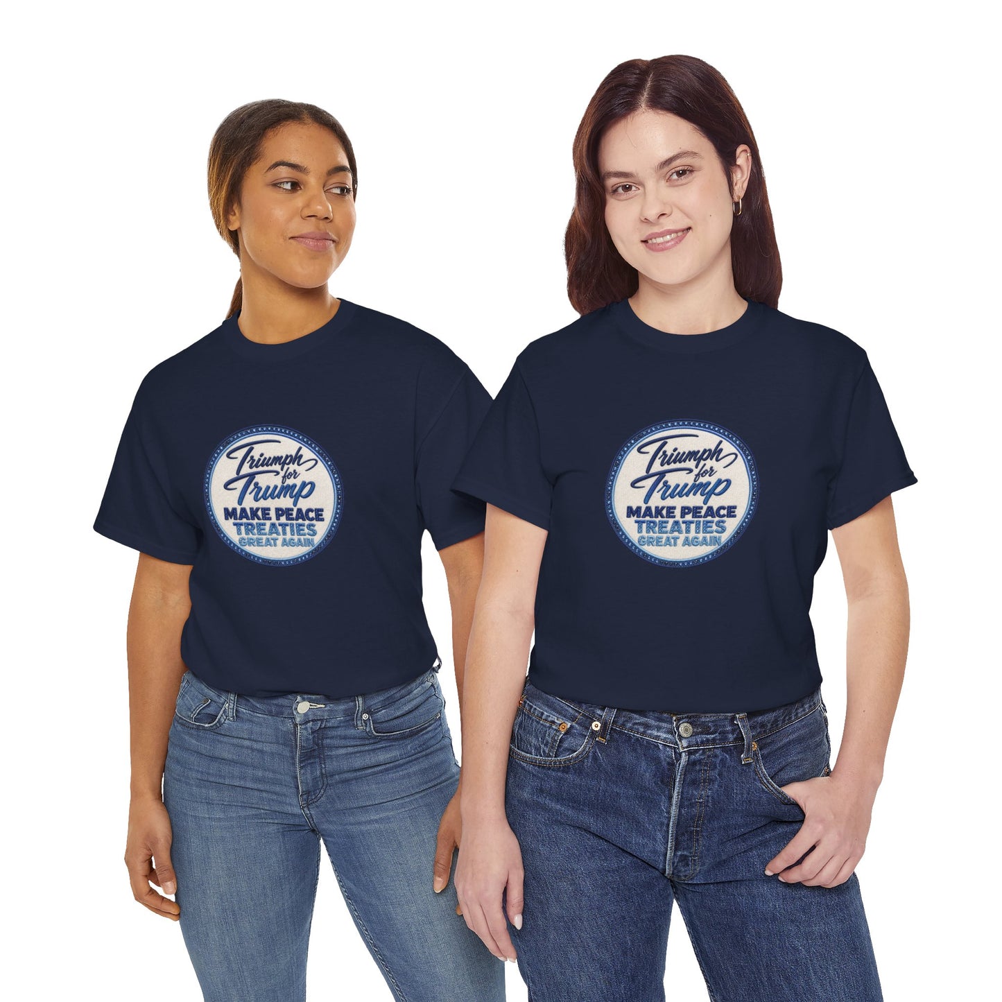 "Make Peace Treaties Great Again" Embroidery Badge Pattern T-Shirt - MADE TO ORDER ✨ CUSTOMIZABLE WITHIN REASON