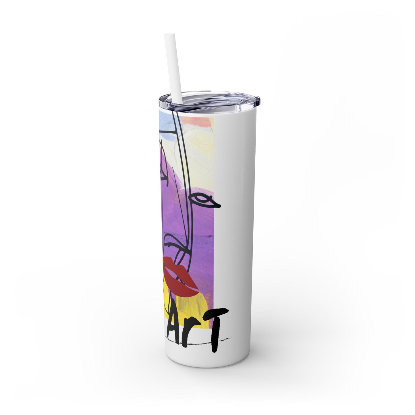 Artistic Skinny Tumbler with Straw, 20oz | Inspirational Drinkware, Colorful Water Bottle, Unique Gift Idea, Motivational Mug, [...]
