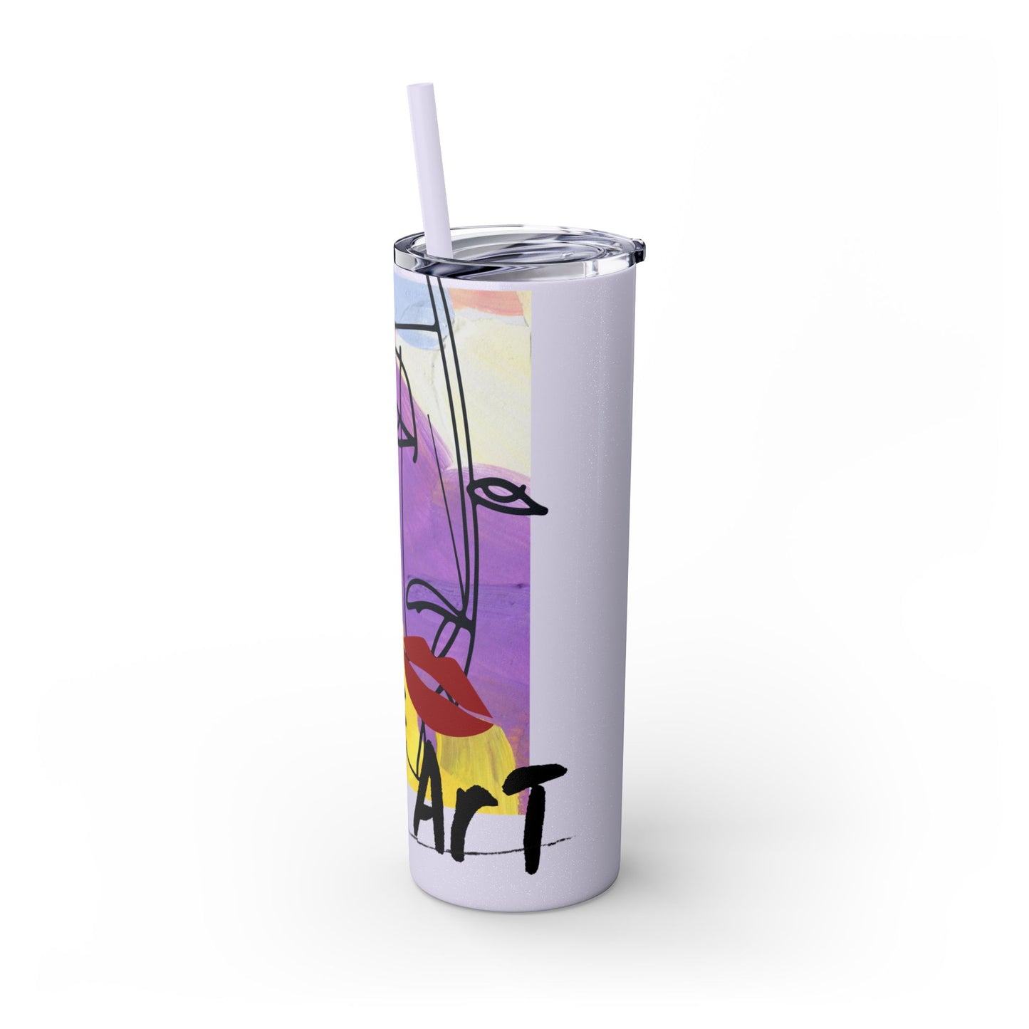 Artistic Skinny Tumbler with Straw, 20oz | Inspirational Drinkware, Colorful Water Bottle, Unique Gift Idea, Motivational Mug, [...]