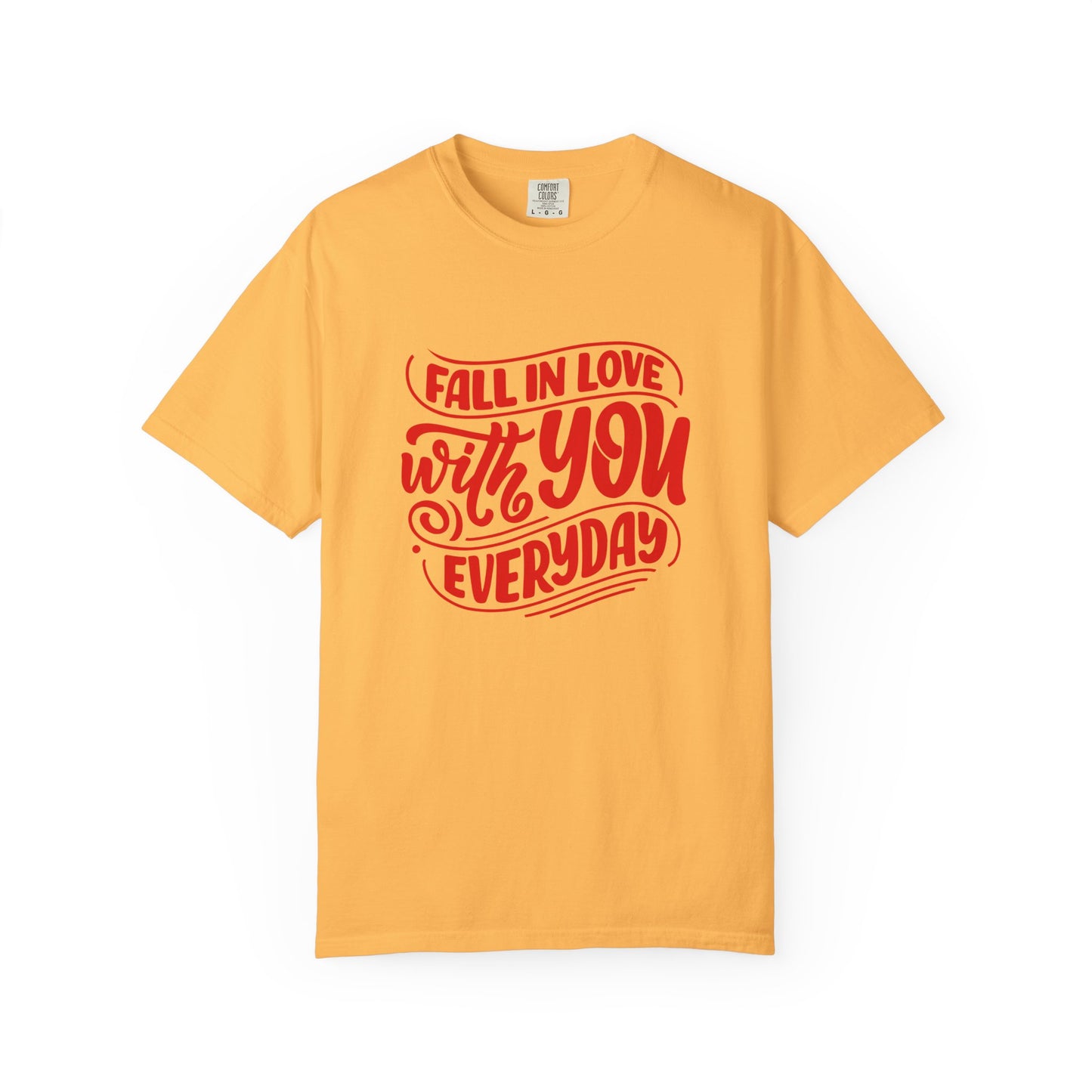 Fall in Love with YOU Quote T-shirt for Couples, Valentine's Day, Gifts for Him/Her, Casual Everyday Wear, Comfortable Unisex Tee