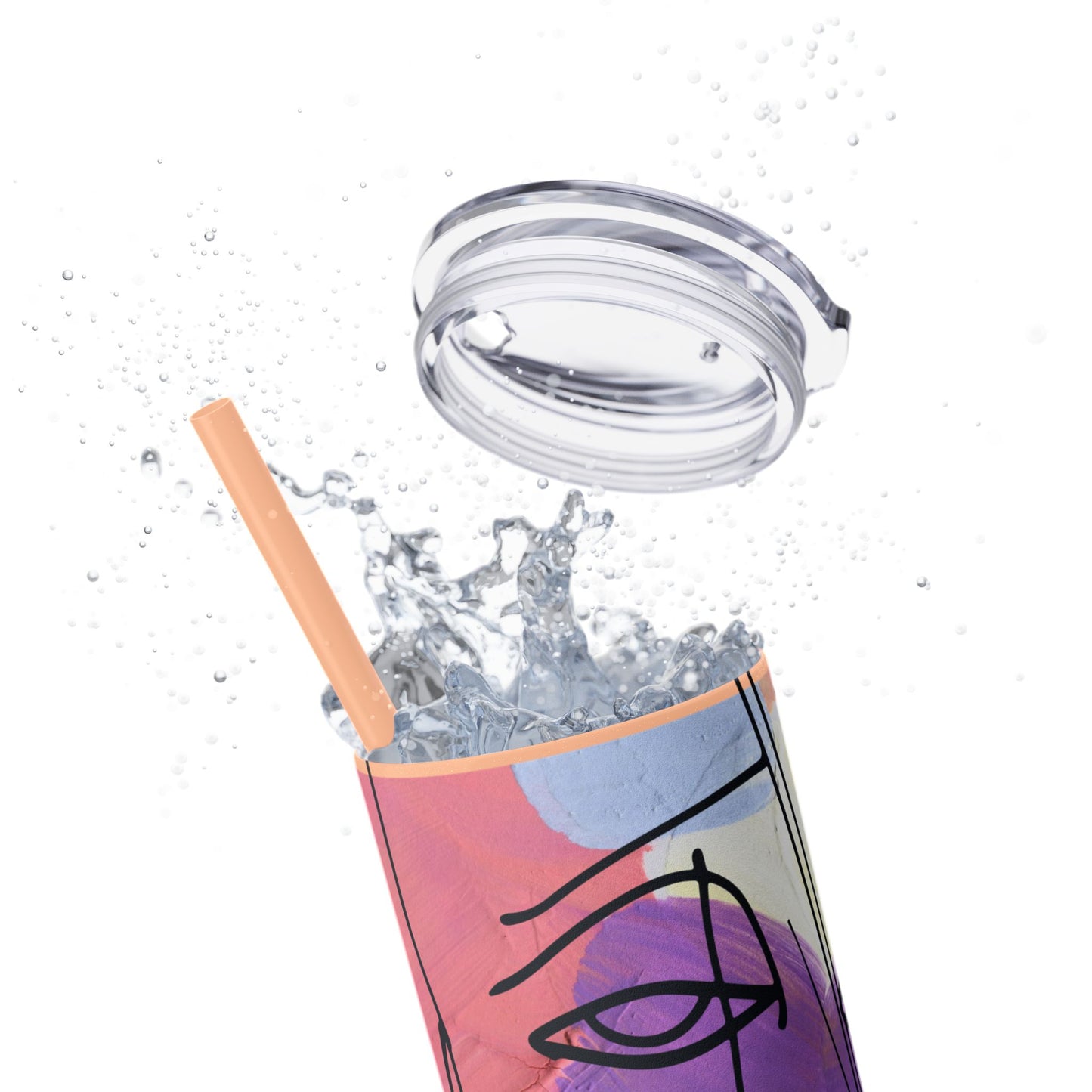 Artistic Skinny Tumbler with Straw, 20oz | Inspirational Drinkware, Colorful Water Bottle, Unique Gift Idea, Motivational Mug, [...]