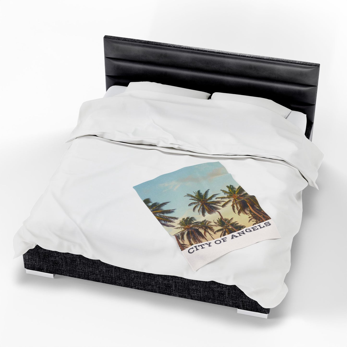 Cozy City of Angels Velveteen Plush Blanket, Soft Throw for Home, Beach Blanket, Travel Companion, Gift for Friends