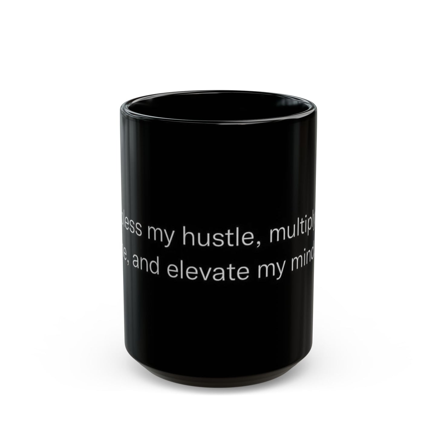 Lord Bless My Hustle Motivational Black Coffee Mug, Self-Care Gift, Office Mug, Inspirational Quote Cup, Bold Statement Drinkware, Unique Gift Idea