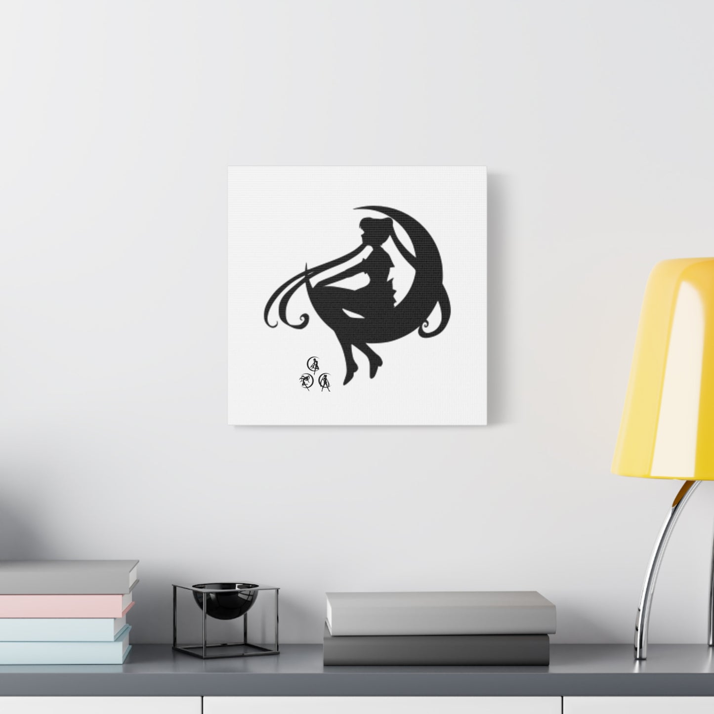 Moonlit Goddess Canvas Art, Modern Wall Decor, Fantasy Home Decor, Boho Aesthetic, Gift for Art Lovers