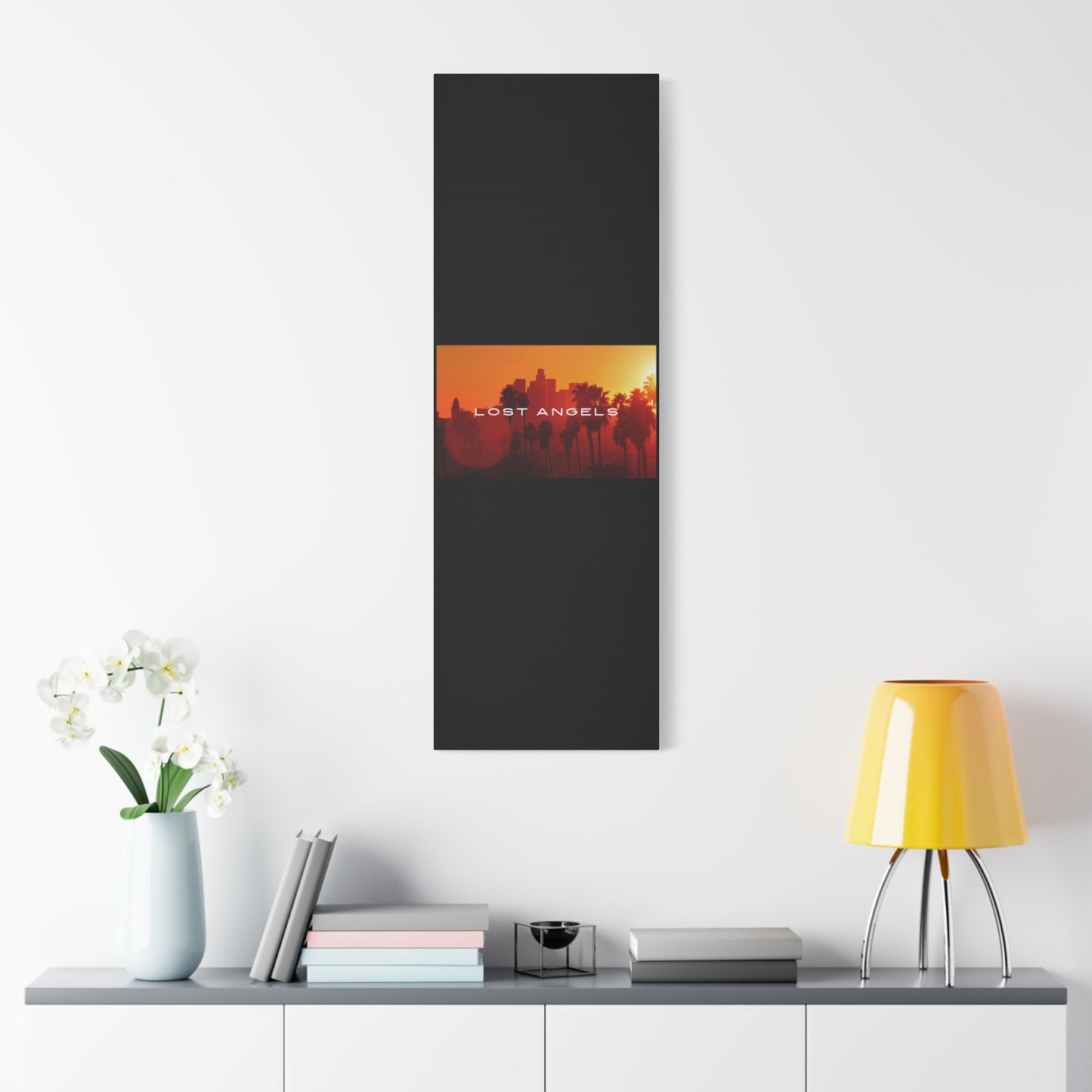 Lost Angels Wall Art Canvas | Sunset Cityscape Print, Home Decor, Gift for Art Lovers, Modern Living Room, California Vibe