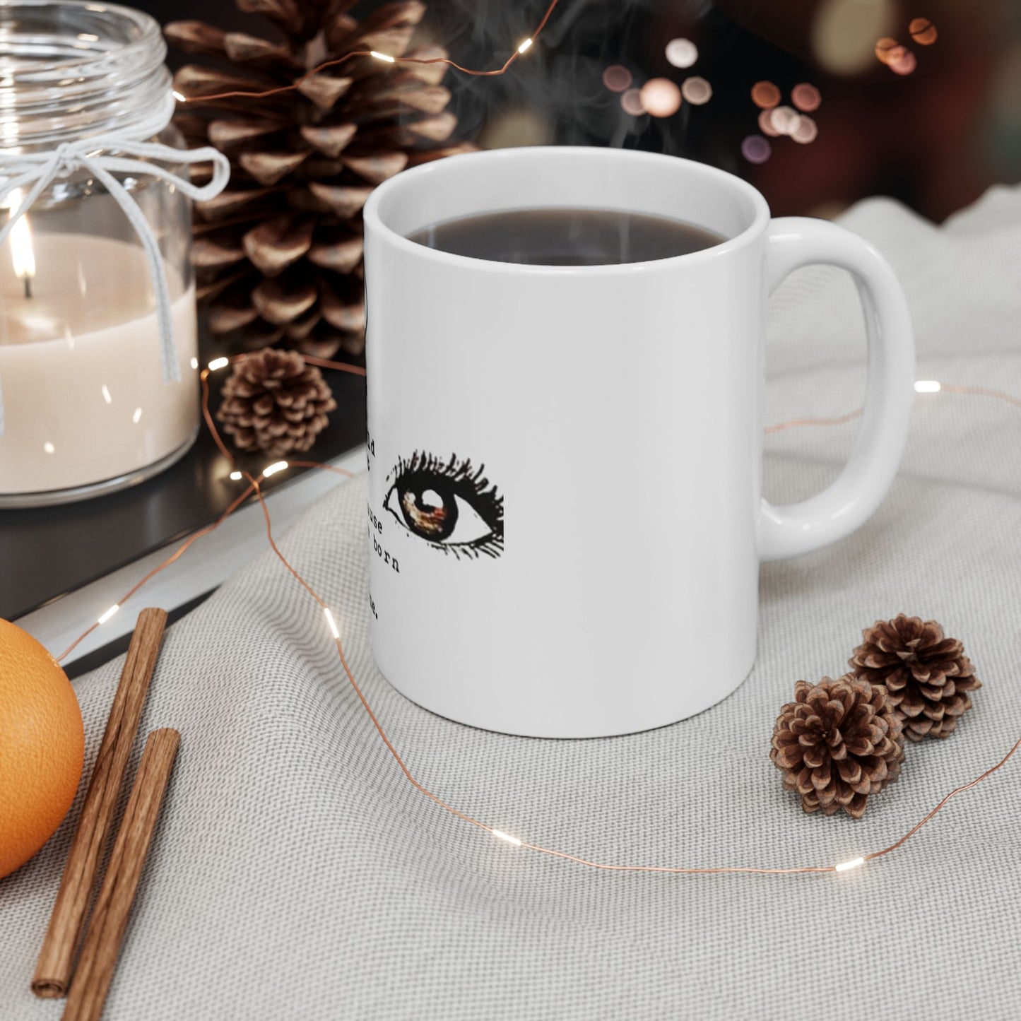 Inspirational Quotes Ceramic Mug, Born to Stand Out Motivational Coffee Cup, Unique Gift for Creatives, 11oz & 15oz Sizes, Perfect for Home or Office
