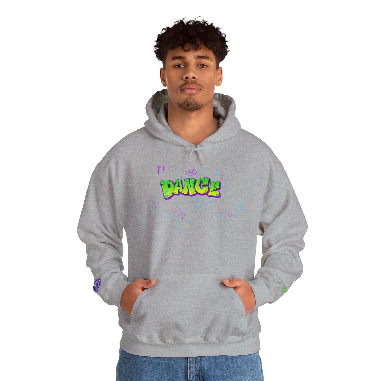 Colorful Dance Hoodie for Creative Spirits, Cozy Unisex Hooded Sweatshirt, Perfect for Parties, Dance Classes, Gifts