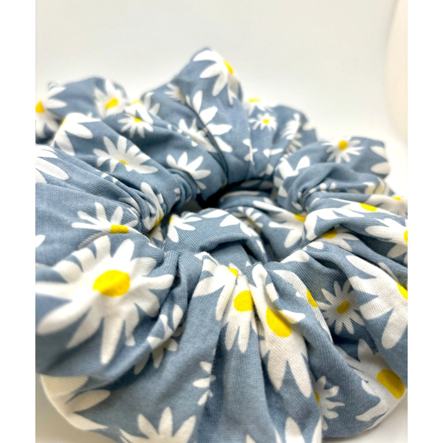 Blue Daisy Scrunchie