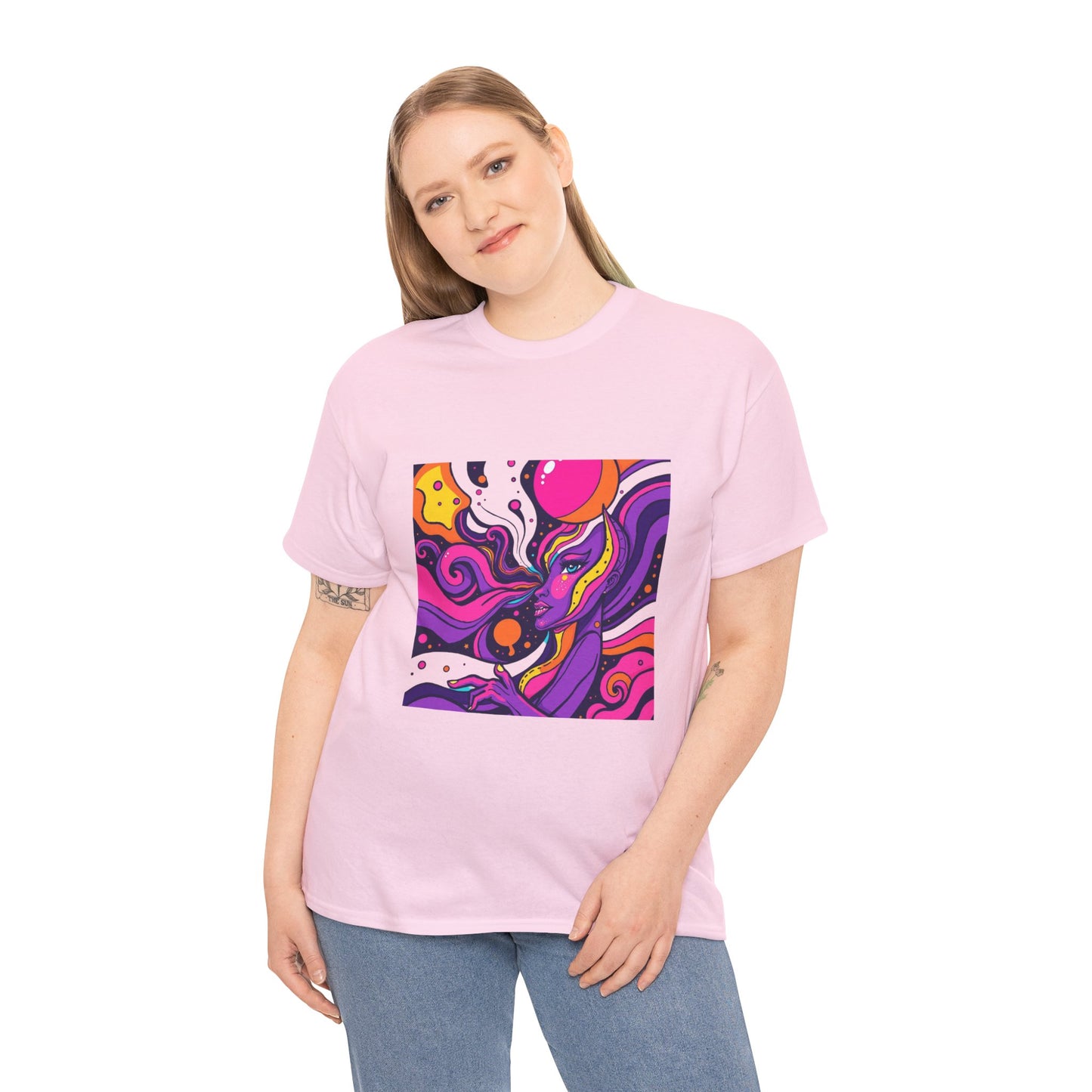 Vibrant Psychedelic Art Tee, Bohemian Graphic T-Shirt, Unisex Cotton Tee, Fashionable Casual Wear, Perfect Gift for Art Lovers