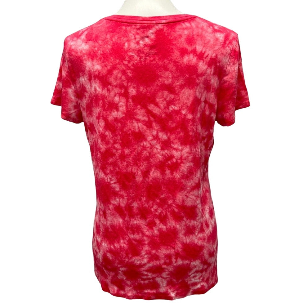 Lot of 2 Faded Glory Womens Large Short Sleeve V-Neck PolyCotton Tee Shirts