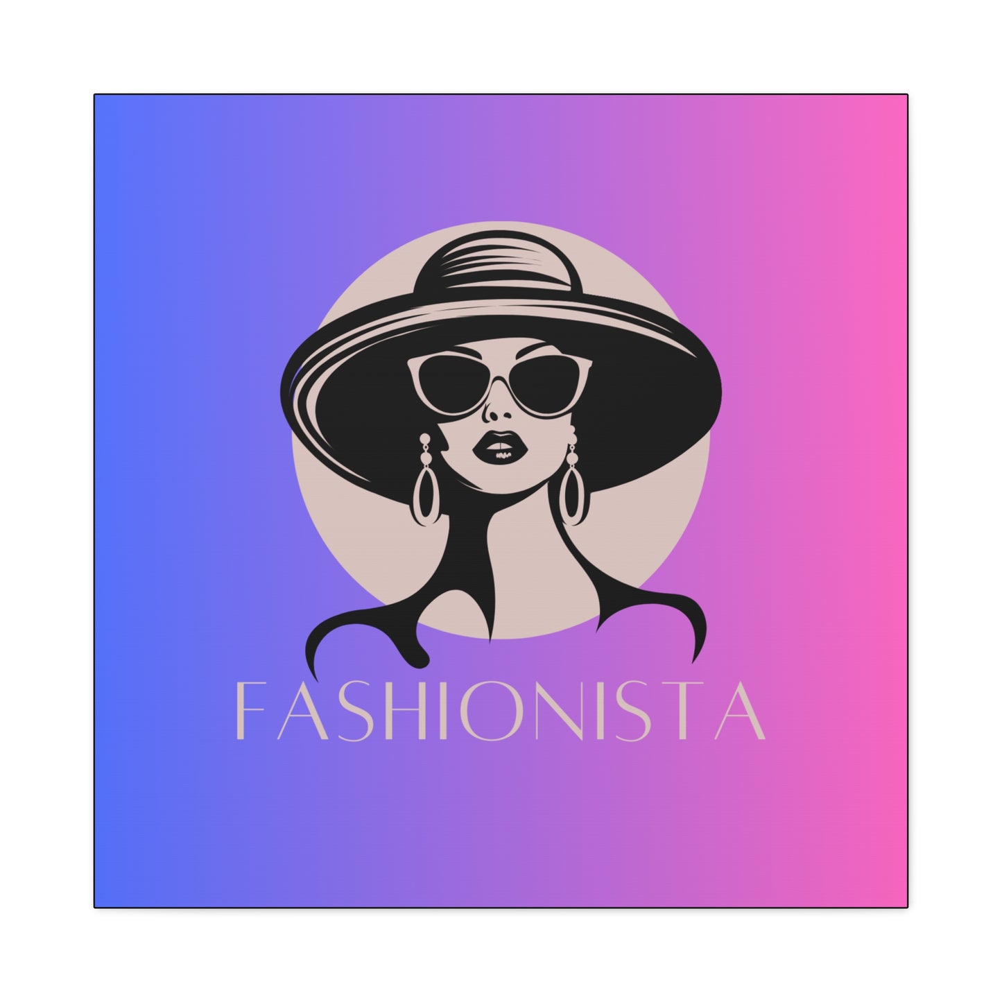 Fashionista Matte Canvas Wall Art, chic home decor, stylish gift for fashion lovers, wall decor, modern art piece, unique artwork