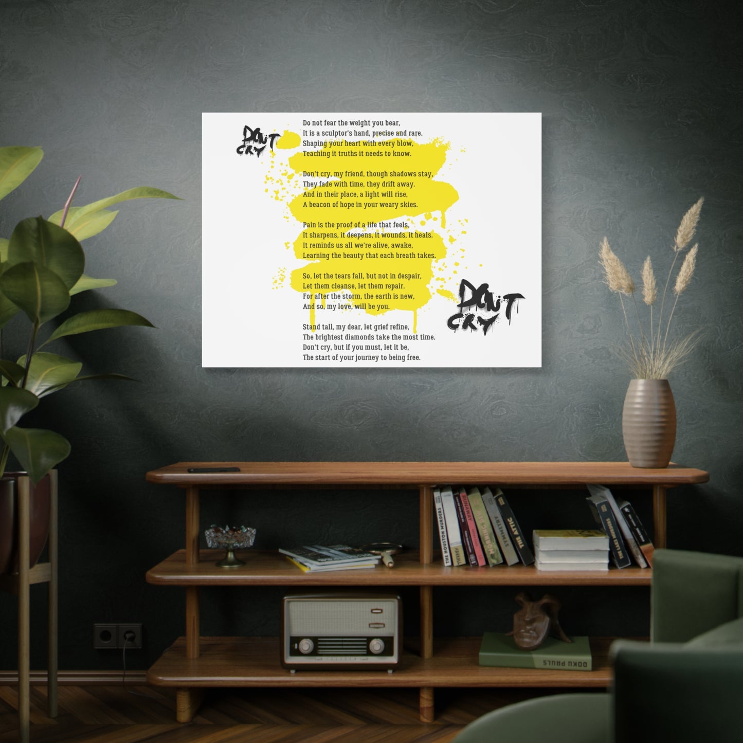 Inspirational Canvas Wall Art, Motivational Decor, Positive Quote, Home Office Wall Hanging, Unique Gift Idea, Modern Art Print