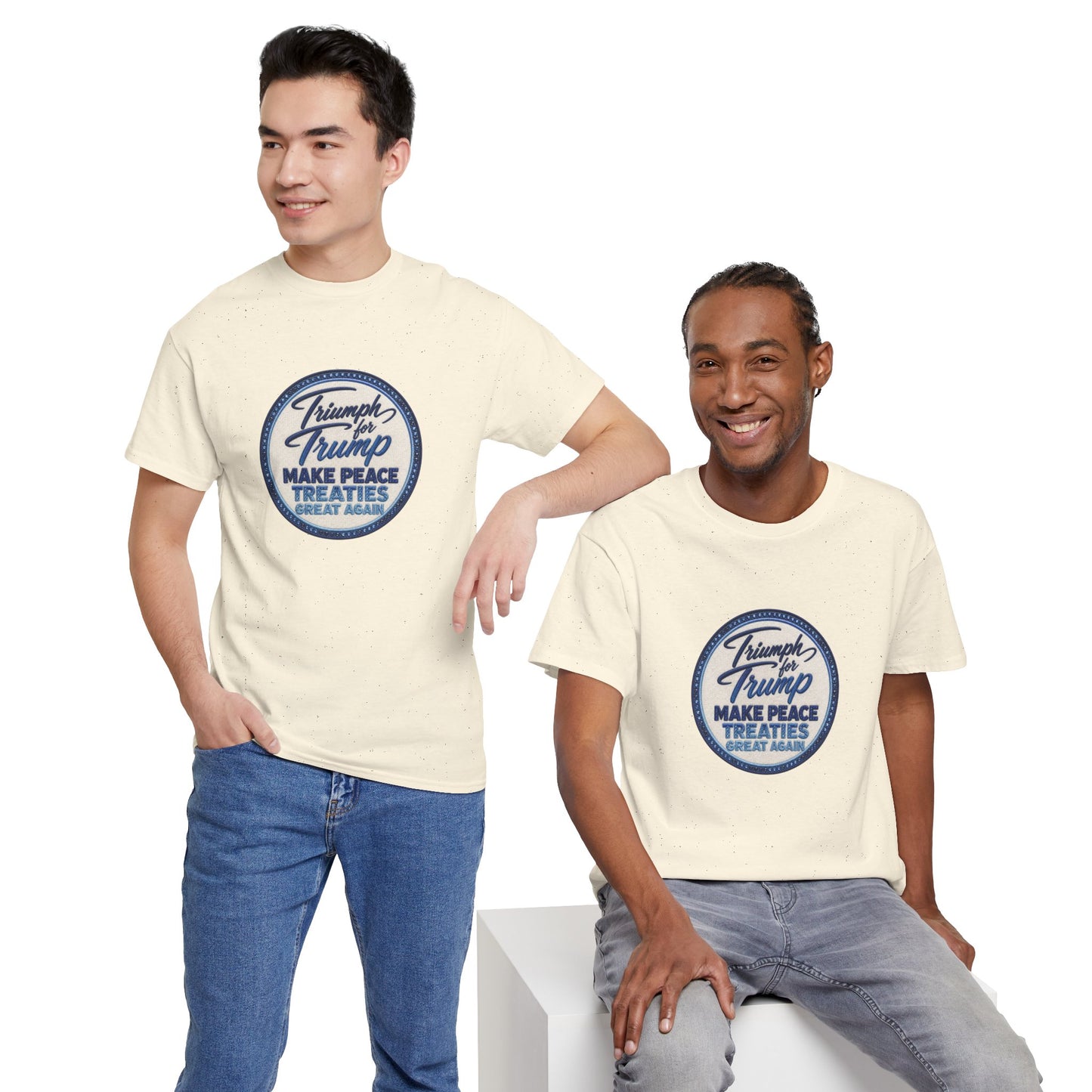 "Make Peace Treaties Great Again" Embroidery Badge Pattern T-Shirt - MADE TO ORDER ✨ CUSTOMIZABLE WITHIN REASON