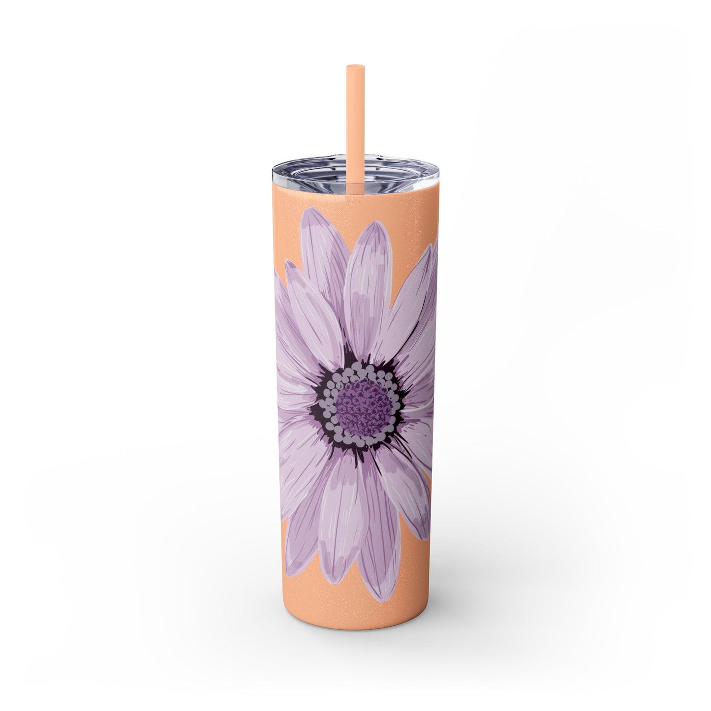Floral Skinny Tumbler, 20oz - Stylish Drinkware for Home, Office, Gifts, Party Favors, Spring Decor