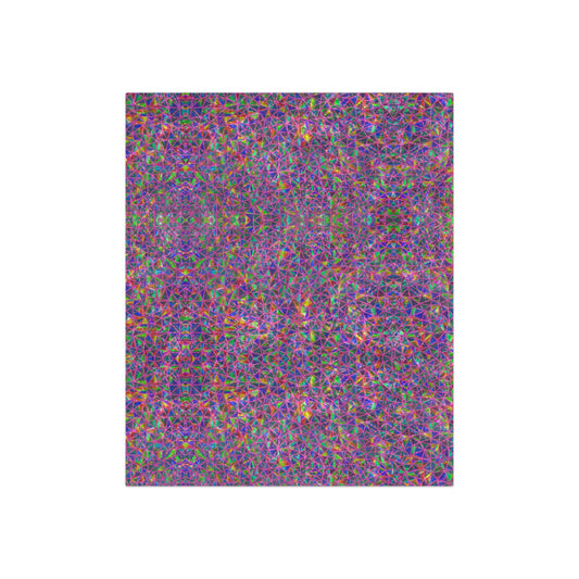 Crushed Velvet Blanket — Psychedelic Purple Abstract Plush Throw