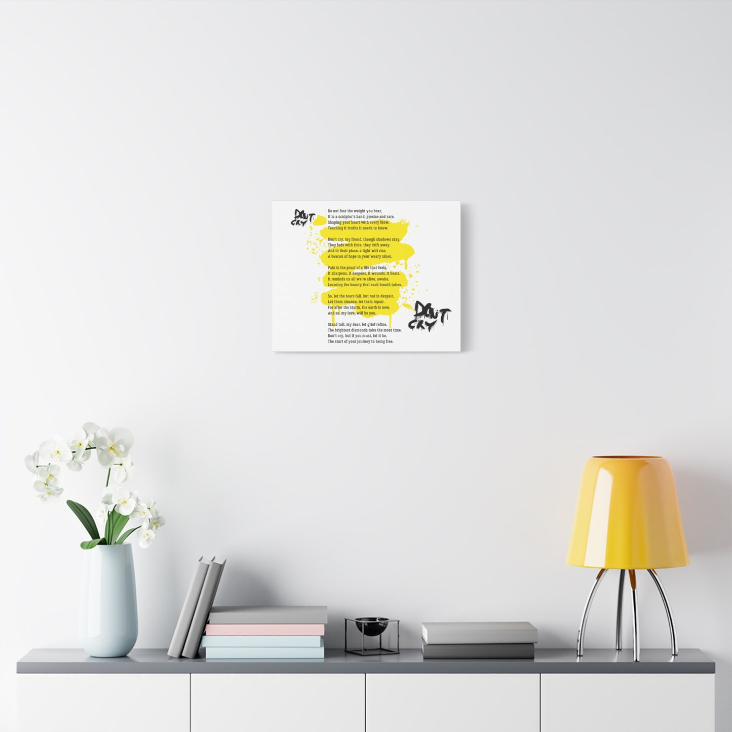 Inspirational Canvas Wall Art, Motivational Decor, Positive Quote, Home Office Wall Hanging, Unique Gift Idea, Modern Art Print