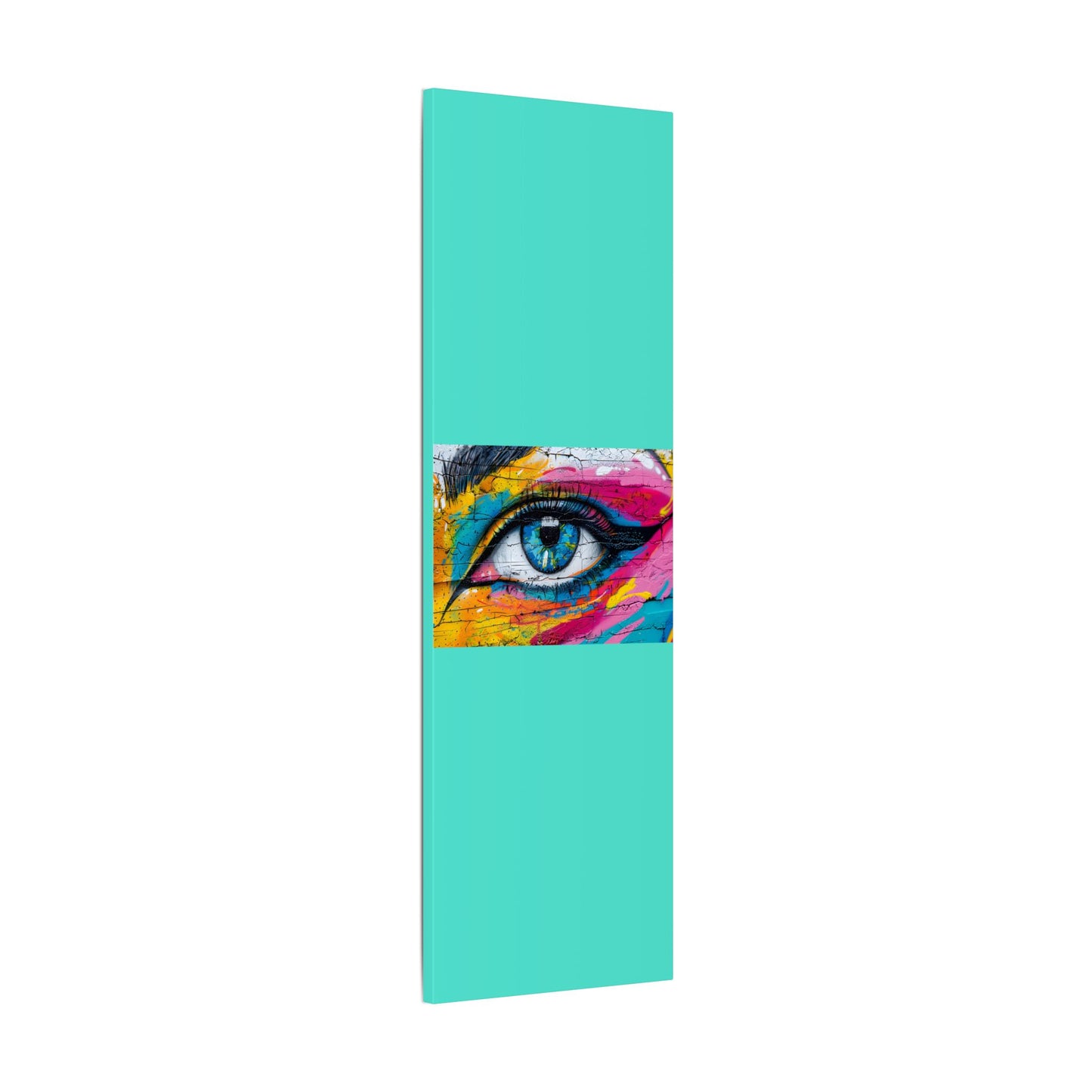 Colorful Eye Street Art Matte Canvas Print