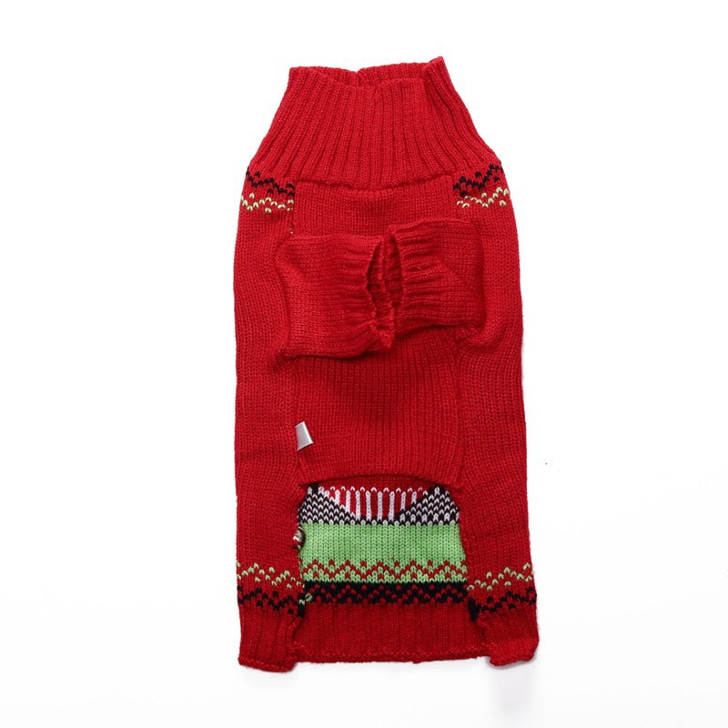 Dog & Cat Reindeer Sweater • Knit with 3D Pom Nose