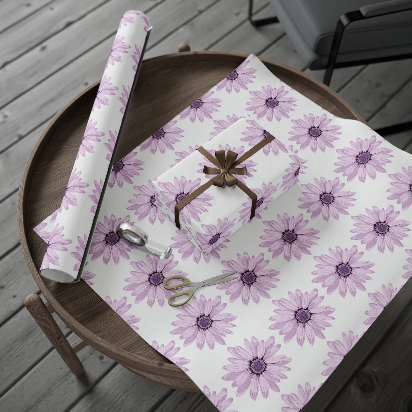 Elegant Floral Wrapping Paper for Gifts, Birthday, Holiday, Weddings, Special Occasions, Eco-Friendly Gift Wrap