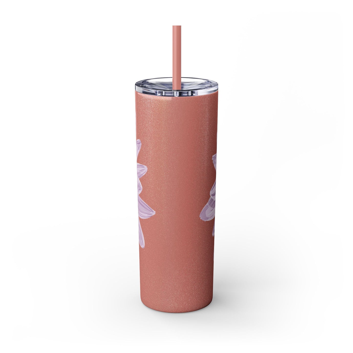 Floral Skinny Tumbler, 20oz - Stylish Drinkware for Home, Office, Gifts, Party Favors, Spring Decor