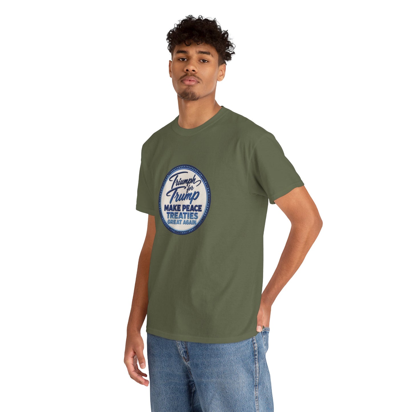 "Make Peace Treaties Great Again" Embroidery Badge Pattern T-Shirt - MADE TO ORDER ✨ CUSTOMIZABLE WITHIN REASON