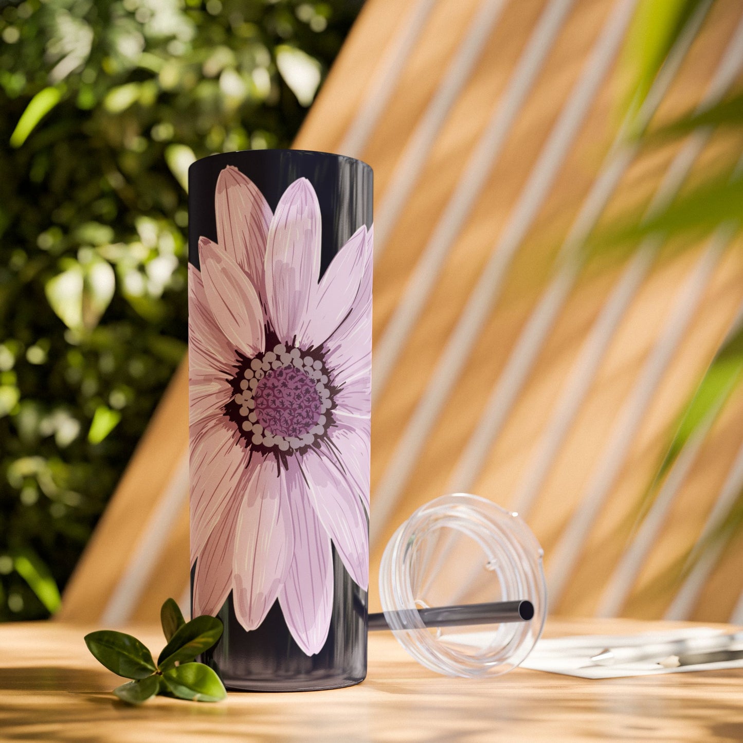 Floral Skinny Tumbler, 20oz - Stylish Drinkware for Home, Office, Gifts, Party Favors, Spring Decor