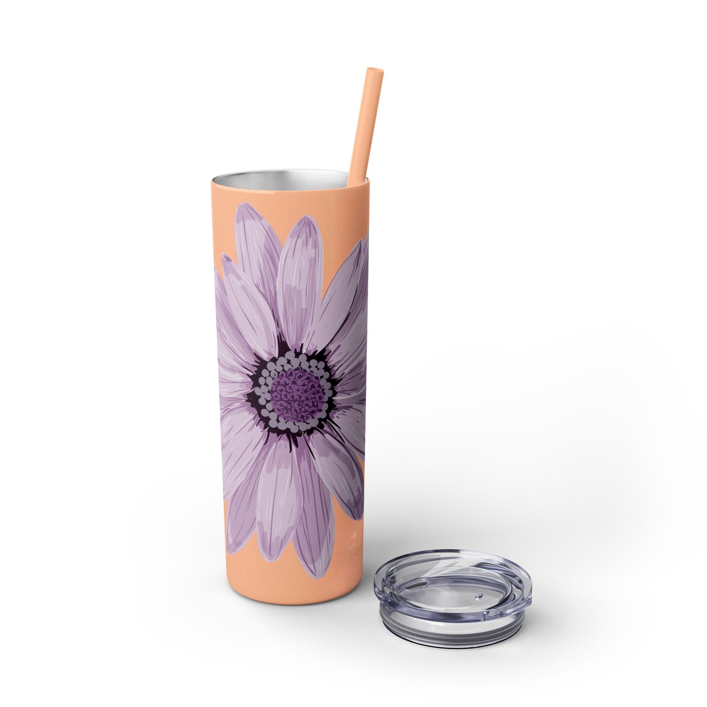 Floral Skinny Tumbler, 20oz - Stylish Drinkware for Home, Office, Gifts, Party Favors, Spring Decor