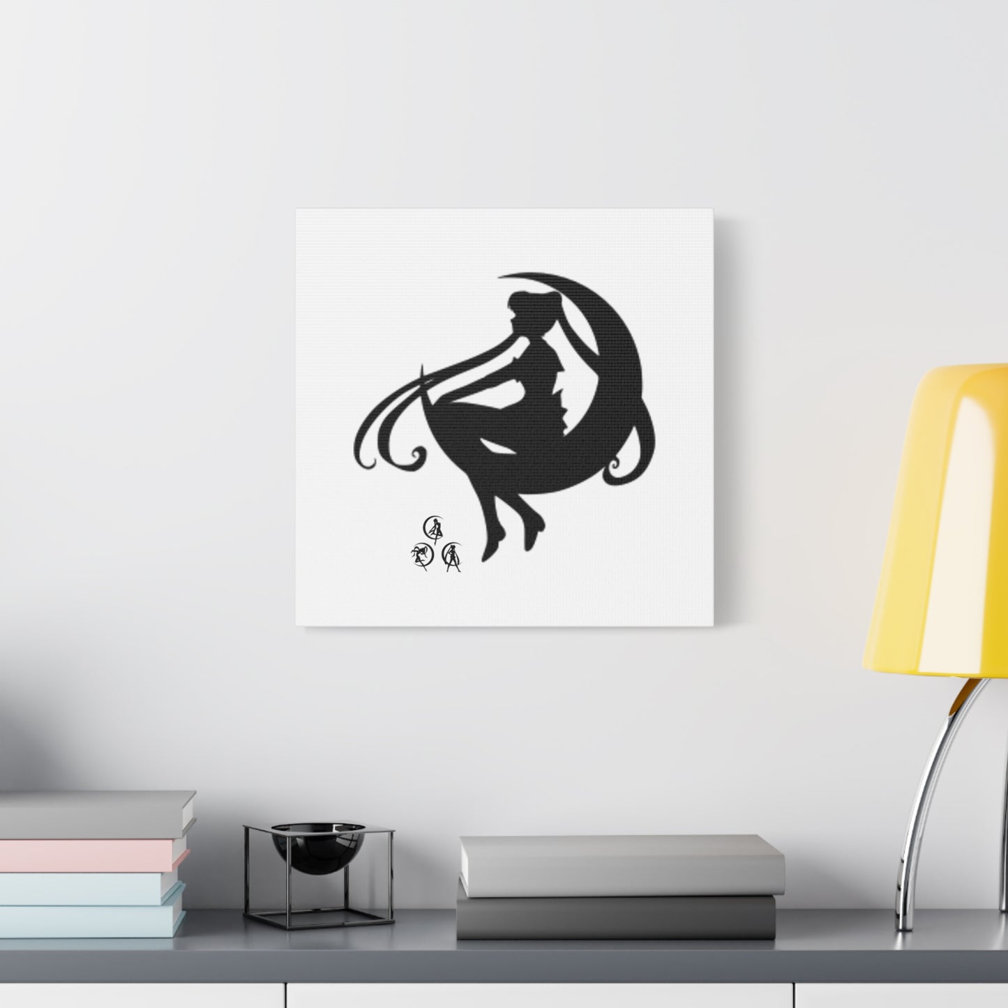 Moonlit Goddess Canvas Art, Modern Wall Decor, Fantasy Home Decor, Boho Aesthetic, Gift for Art Lovers
