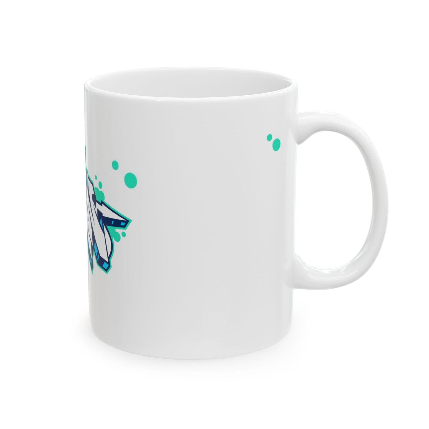 Urban Graffiti Ceramic Mug - Unique Coffee Cup, Gift for Street Art Lovers, Hip Hop Decor, Custom Drinkware, Modern Home Accessory
