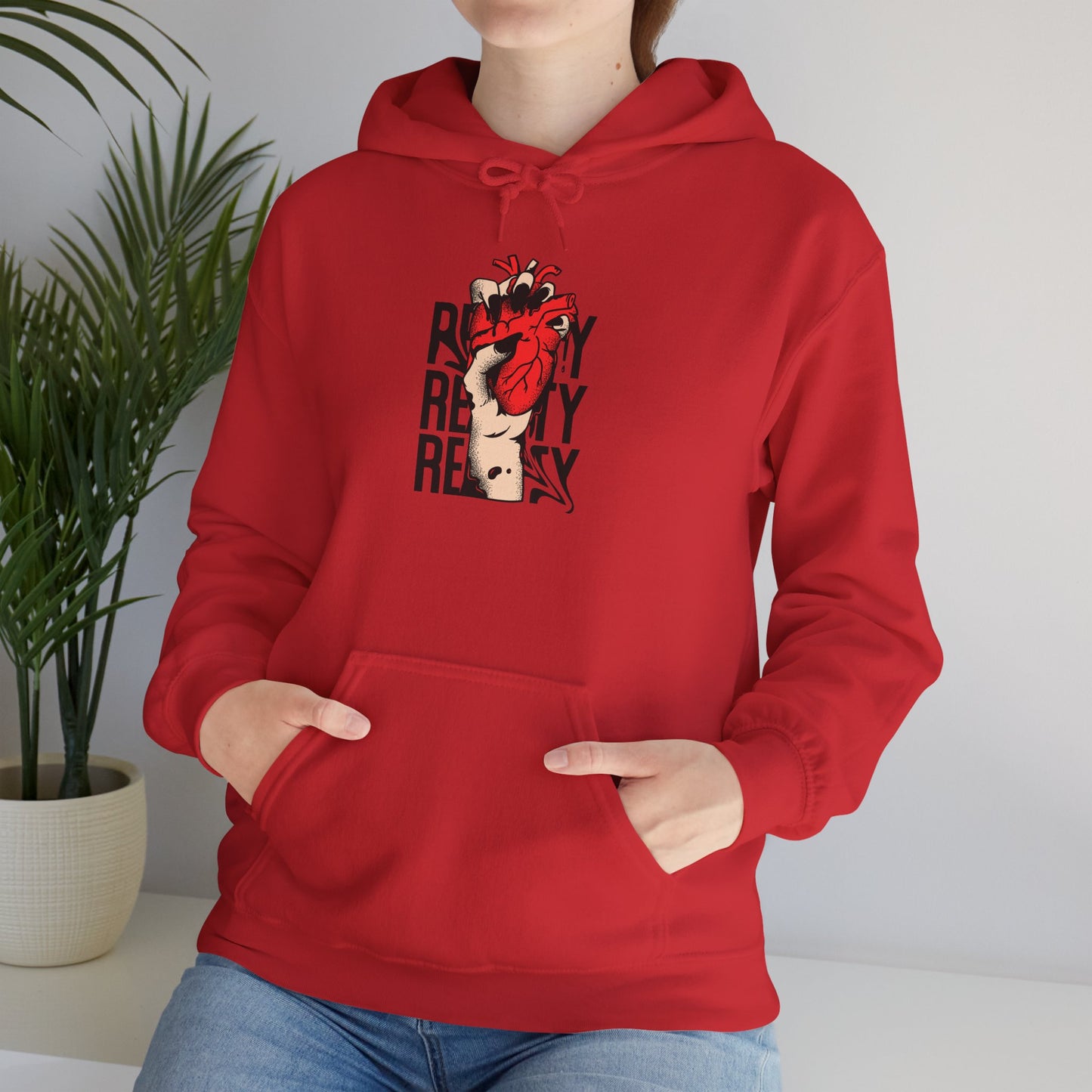 Reality-Themed Unisex Heavy Blend Hoodie for Daily Inspiration, Motivational Sweatshirt, Cozy Gift for Friends, Statement Apparel, [...]