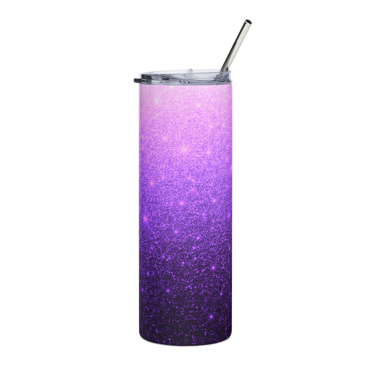 Purple Galaxy 20oz Stainless Tumbler — Sparkle Ombre Insulated Cup