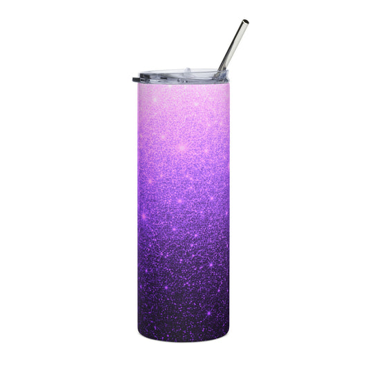 Purple Galaxy 20oz Stainless Tumbler — Sparkle Ombre Insulated Cup