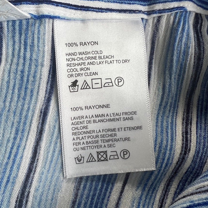 TOMMY BAHAMA Women's Divine Lines Maxi Skirt White Blue Boho Stripe Size 4 (New)