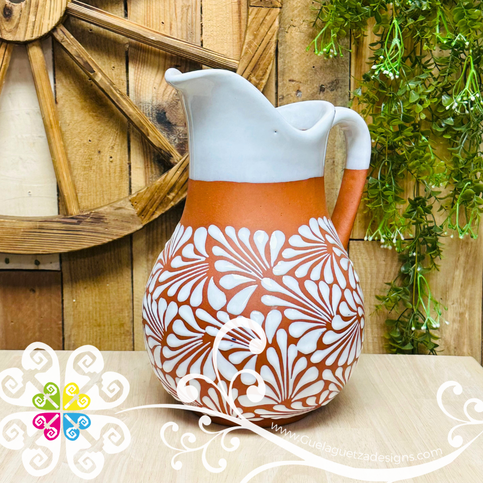 Natural/White Espiga Pato Pitcher Set - 4 Mugs
