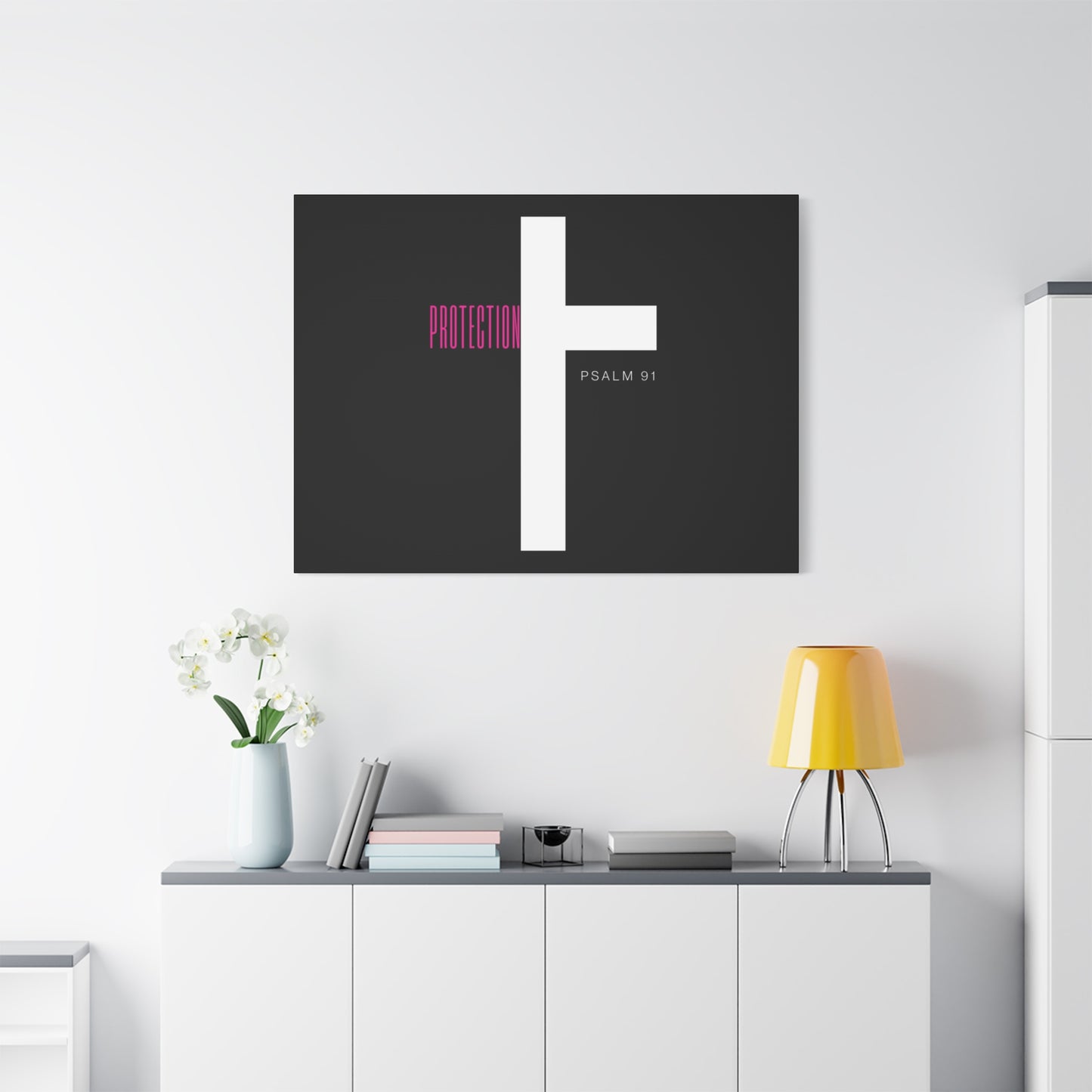 Faith-Inspired Canvas Print - Psalm 91, Home Decor, Wall Art, Christian Gift, Inspirational Decoration