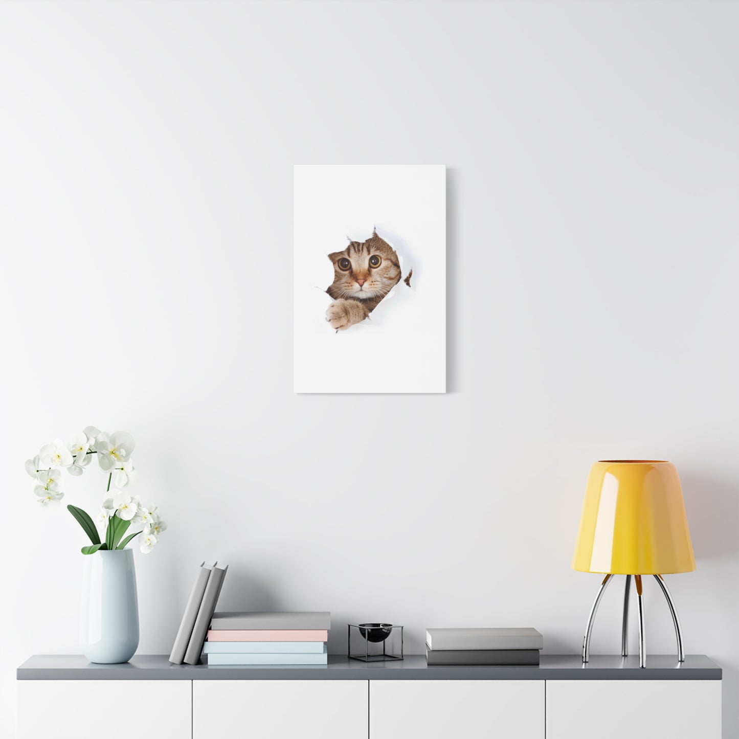 Whimsical Cat Canvas Art, Playful Decor for Cat Lovers, Home Wall Art, Pet-Themed Gift, Cute Cat Wall Art, Cat Lover's Decoration