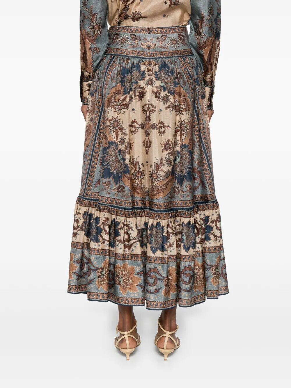 Zimmermann Women Ascension Tiered Midi Skirt