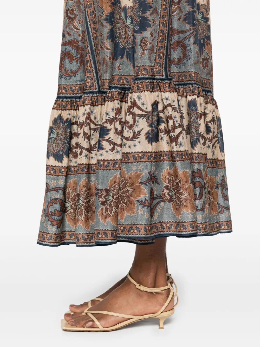 Zimmermann Women Ascension Tiered Midi Skirt