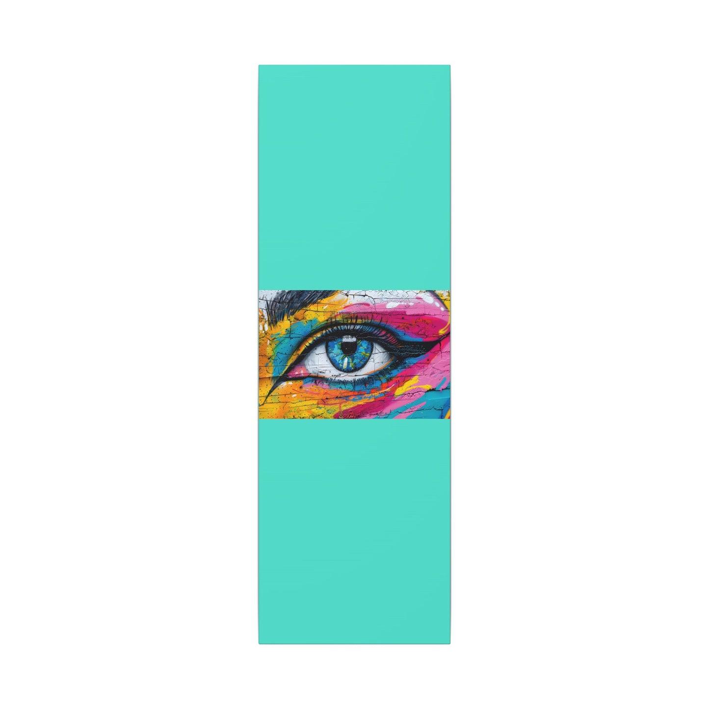 Colorful Eye Street Art Matte Canvas Print