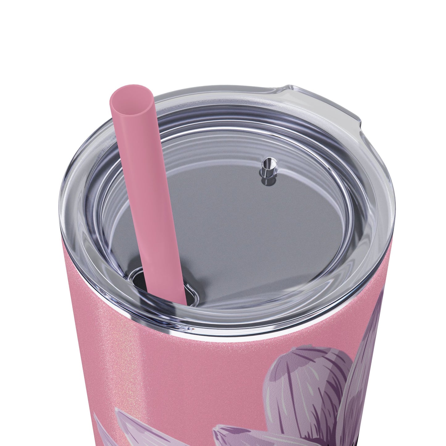 Floral Skinny Tumbler, 20oz - Stylish Drinkware for Home, Office, Gifts, Party Favors, Spring Decor