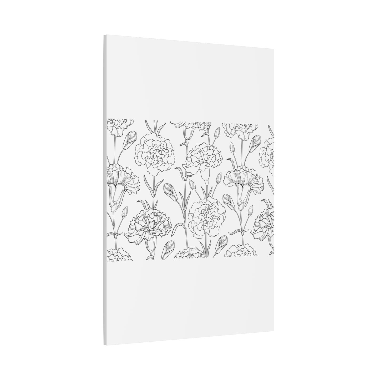 Floral Canvas Art, Stretched Wall Decor, Home Gift, Botanical Print, Modern Design, Matte Finish