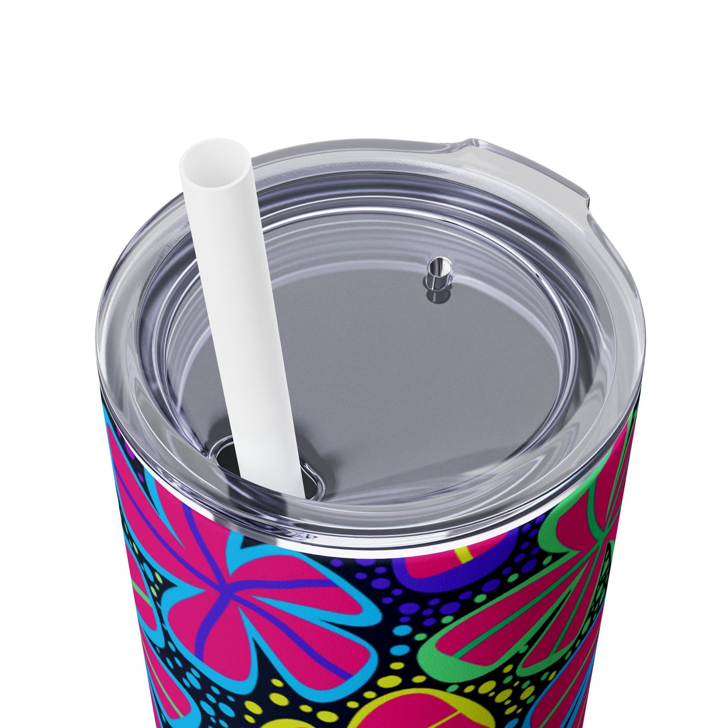 Vibrant Floral Skinny Tumbler, 20oz | Reusable Drink Cup for Home, Office, Road Trips | Fun Gift for Spring, Summer, Birthdays, Garden [...]