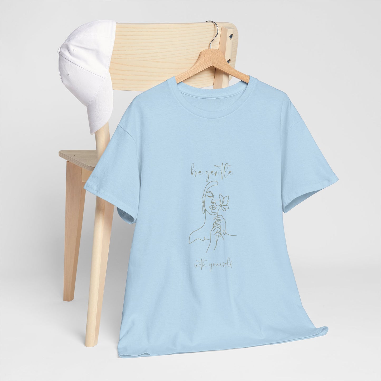 Be Gentle with Yourself - Unisex Heavy Cotton Tee, Cute Graphic Tee, 100% Cotton Ethically Grown and Harvested