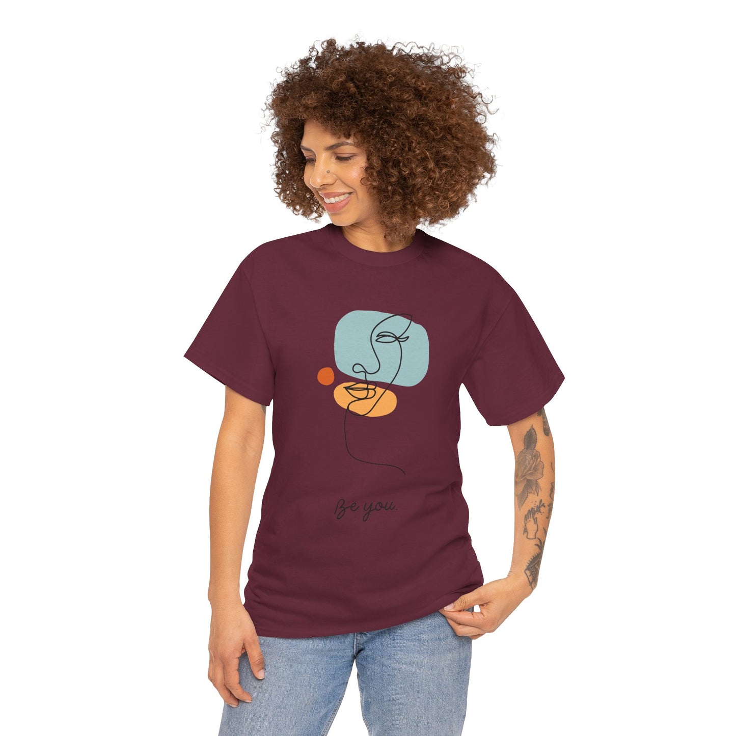 Minimalist Be You Tee, Unisex Cotton T-Shirt, Inspirational Graphic Tee, Gift for Friends, Casual Everyday Wear, Self-Love Apparel